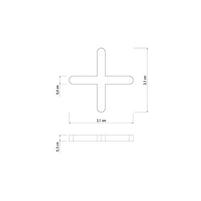 Espaçador Cruzeta Plástico Tramontina 4 mm (Saco com 100 un.)