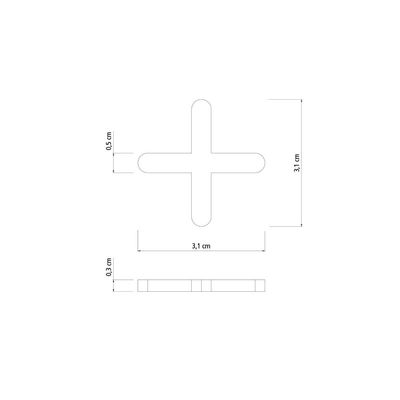 Espaçador Cruzeta Plástico Tramontina 5 mm (Saco com 100 un.)