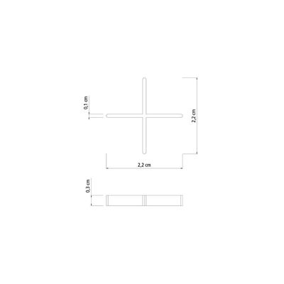 Espaçador Cruzeta Plástico Tramontina 1 mm (Saco com 100 un.)