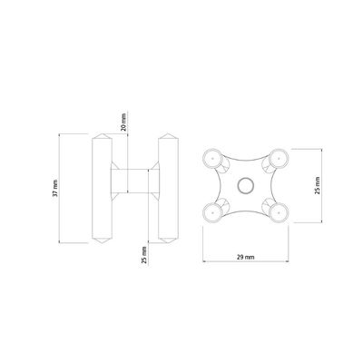 Espaçador Plástico Tipo Cadeirinha Tramontina 20 x 25 mm para Ferragens (Saco com 100 un.)