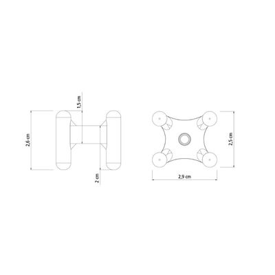 Espaçador Plástico Tipo Cadeirinha Tramontina 15 x 20 mm para Ferragens (Saco com 100 un.)