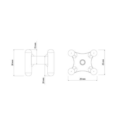 Espaçador Plástico Tipo Cadeirinha Tramontina 15 x 20 mm para Ferragens (Saco com 100 un.)
