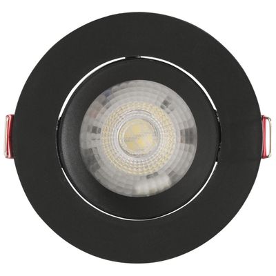 Spot LED Tramontina Redondo 3 W 3000 K Preto com Luz Amarela