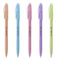 Kit Canetas-Esferográficas Sugar Cap 1.0mm - Escrita Fina - 5 Cores Tom Pastel
