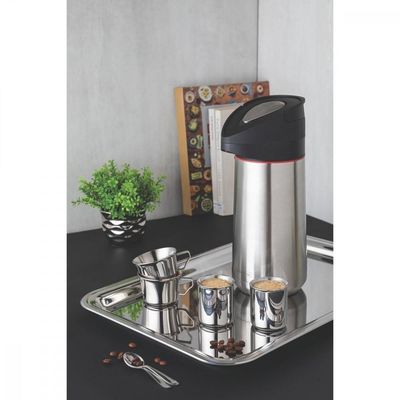 Garrafa Térmica Tramontina Exata Em Aço Inox Com Ampola De Aço 2 L