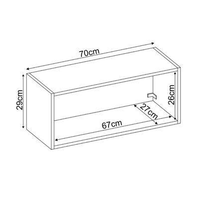 Armário Aéreo Cozinha Modulado Firenze 1 Porta 70cm Amendola-nude Prime Tx - Demóbile