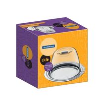 Porta-queijo Tramontina Ciclo Em Aço Inox 20 Cm 2 Peças Tramontina