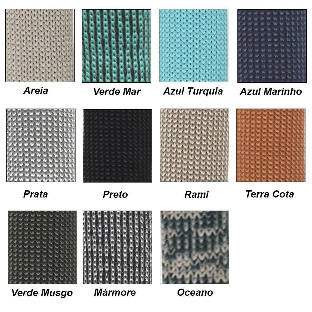 Mesa Munique Tampo Ripado Tricô Náutico Alumínio Jardim Azul Marinho
