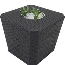 Mesa Grécia Em Alumínio Com Balde Trama Original Preto
