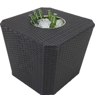 Mesa Grécia Em Alumínio Com Balde Trama Original Preto