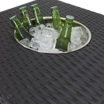 Mesa Grécia Em Alumínio Com Balde Trama Original Preto