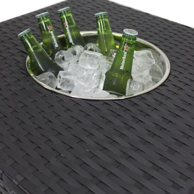 Mesa Grécia Em Alumínio Com Balde Trama Original Preto