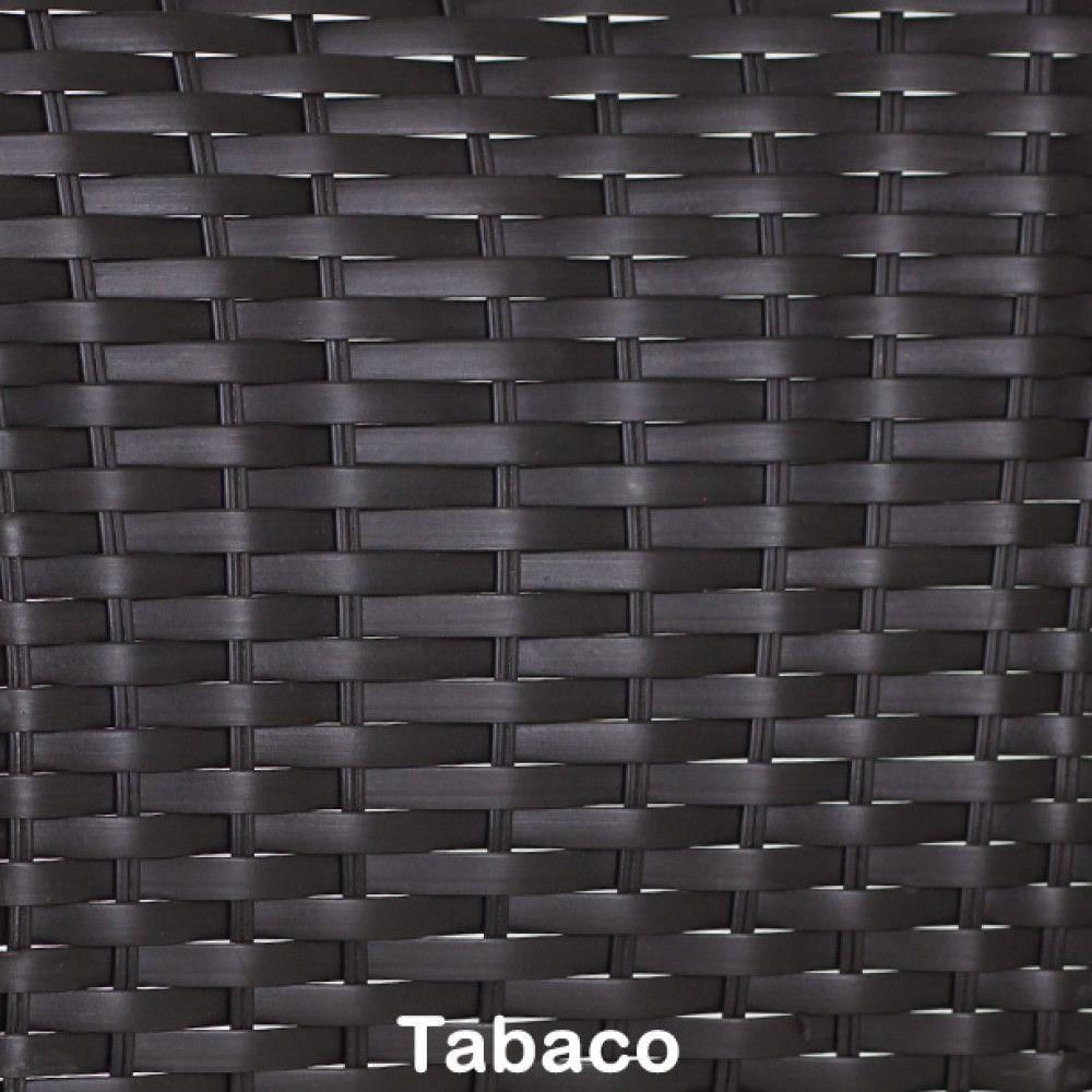 Mesa Emily Com Tampo Tramado Em Alumínio Trama Original Tabaco