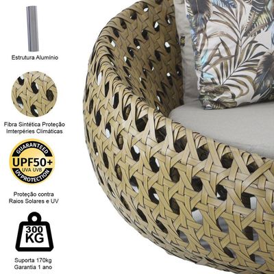 Chaise Barcelona Em Alumínio Trama Original Capuccino