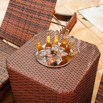 Mesa Grécia Em Alumínio Com Balde P- Bebidas Trama Original Tabaco