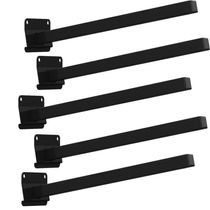 05 Suportes Refletor Base Inclinada Braço 70 Cm 05 Cj - Preto