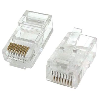 Plug Rj45 Cat6 8x8 Com Guia Com 10 Peças
