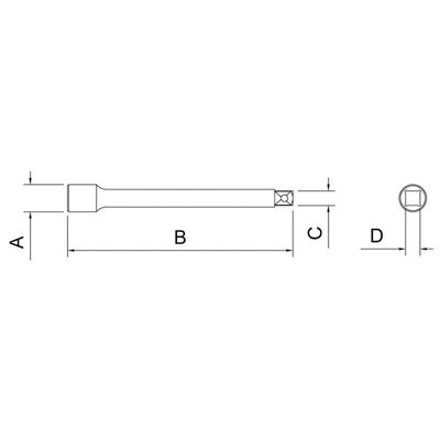 Extensão 5" Em Aço Cromo Vanádio - Encaixe 1/2" Tramontina