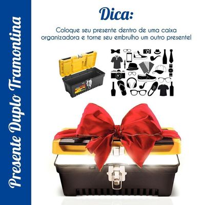 Caixa Plástica Para Ferramentas 13" Tramontina Com Bandeja Removível E Trava Metálica Tramontina