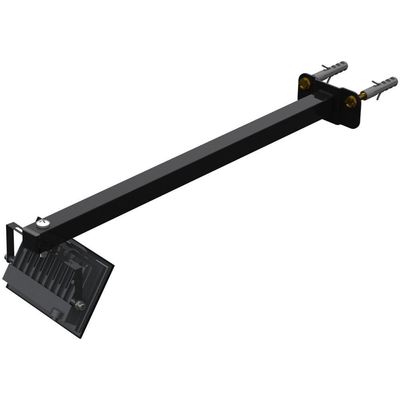 04 Suportes Refletor Base Reta Braço 40 Cm 4 Cjts - Preto