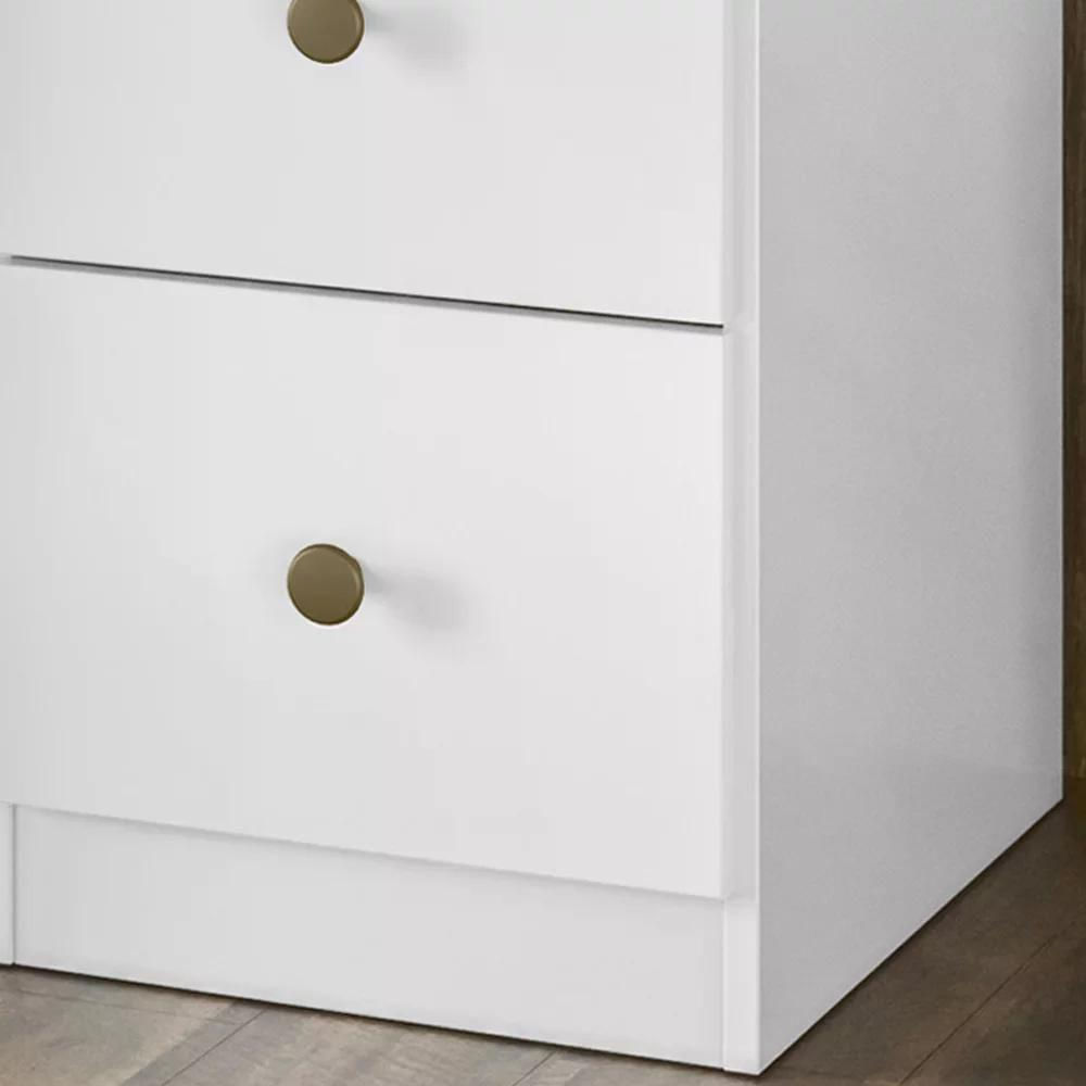 Penteadeira Camarim Com Espelho 9904 Branco Moval Branco