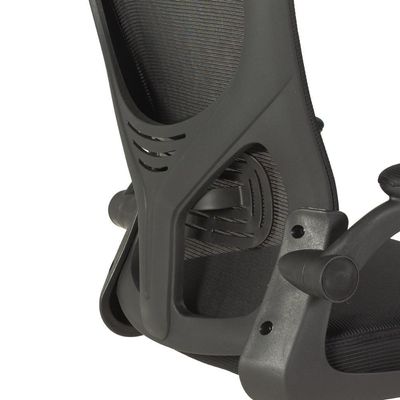 Kit 6 Cadeiras De Escritório Giratória Mônaco Com Relax E Regulagem De Altura - All Black