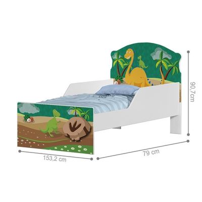 Cama Infantil Dino Nas Pedras Com Colchão