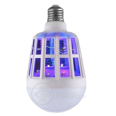 Lâmpada Luz Led Branco 15W Atrai Choque Mosquito Insetos