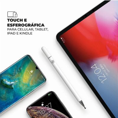 Caneta Dinamic - Touch E Esferográfica - Para Celular, Tablet, Ipad E Kindle - 2 Unidades - Gshield