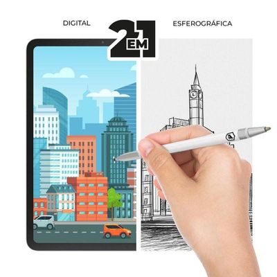 Caneta Dinamic - Touch E Esferográfica - Para Celular, Tablet, Ipad E Kindle - 2 Unidades - Gshield