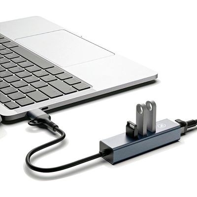 Adaptador Multiportas Usb Com Conector Ethernet Lan -gshield