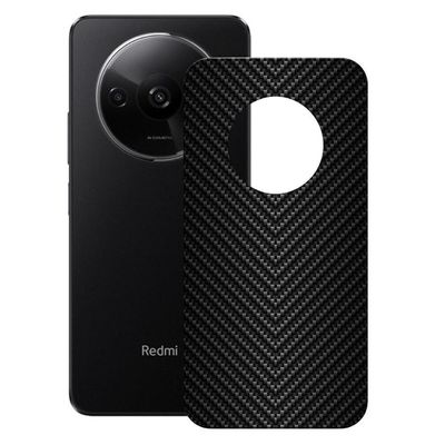 Película Para Xiaomi Redmi A3 - Traseira De Fibra De Carbono Preta - Gshield