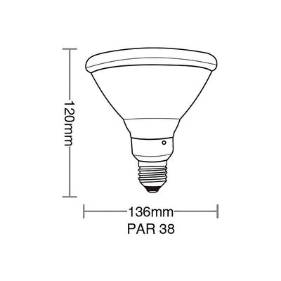 Lâmpada Led Taschibra Par 38 14w E27 Bivolt 2700k Luz Amarela