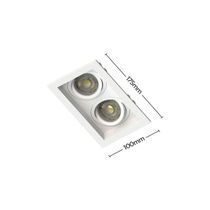 Spot Embutir Recuado Save Energy 2 Lâmpadas Bivolt Branco