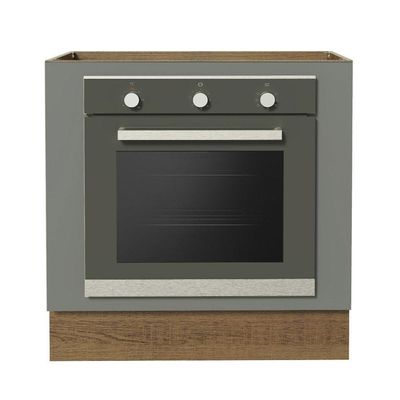 Balcão Para Forno De Embutir 80 X 60 Cm Sem Tampo Rustic/cinza Agata Madesa Rustic/cinza