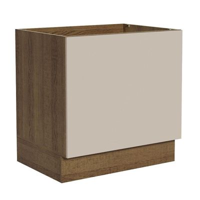 Balcão Para Forno De Embutir 80 X 60 Cm Sem Tampo Rustic/crema Agata Madesa Rustic/crema