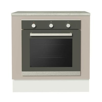 Balcão Para Forno De Embutir 80 X 60 Cm Com Tampo Branco/crema Agata Madesa Branco/crema