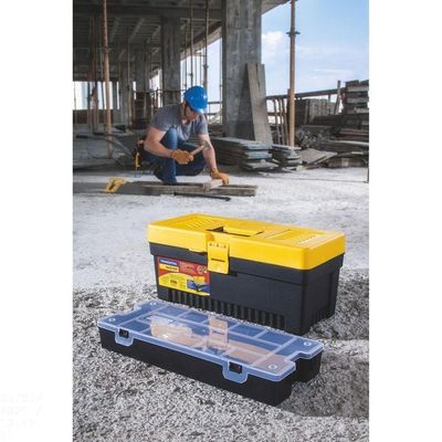Caixa Plástica Para Ferramentas 17" Tramontina Com Organizador Plástico 16" Tramontina
