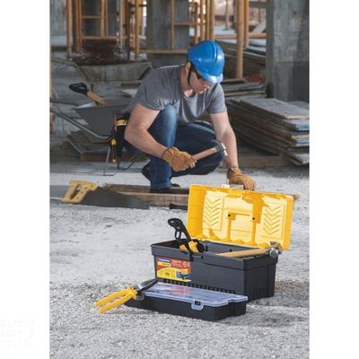 Caixa Plástica Para Ferramentas 17" Tramontina Com Organizador Plástico 16" Tramontina