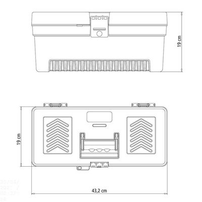 Caixa Plástica Para Ferramentas 17" Tramontina Com Bandeja Removível Tramontina
