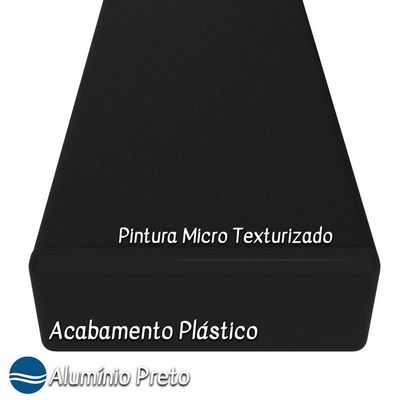Banqueta Alta Bancada Alumínio Preto Tela Preto