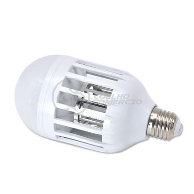 Lâmpada Luz Led Branco 15W Atrai Choque Mosquito Insetos