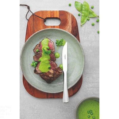 Faqueiro Mônaco Em Aço Inox Com Facas Para Churrasco Forjadas 6mm Acabamento Alto Brilho