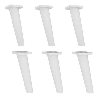 Pés Palito Retrô Kit Com 6 Unidades Multimóveis Branco