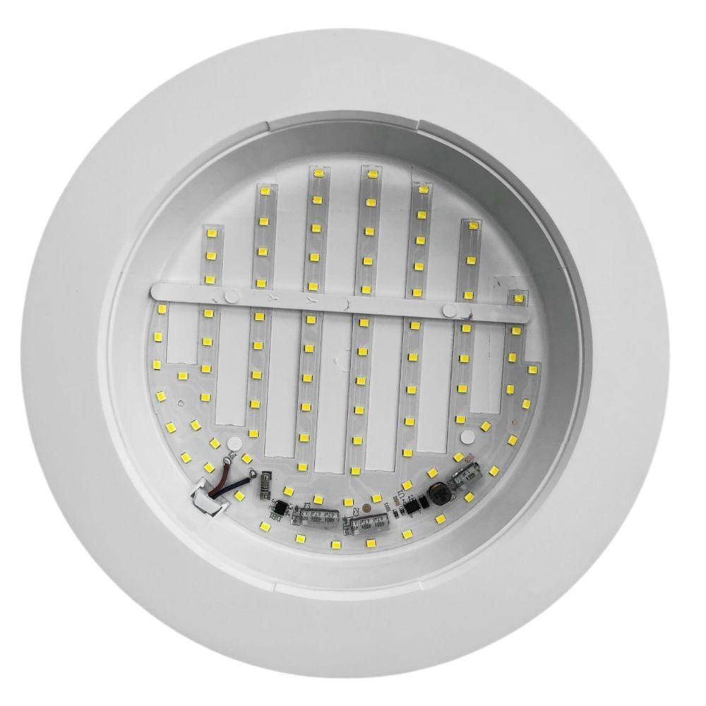 10 Painéis Placa De Led Taschibra 18w Lys Redondo Embutir 3000k Luz Quente