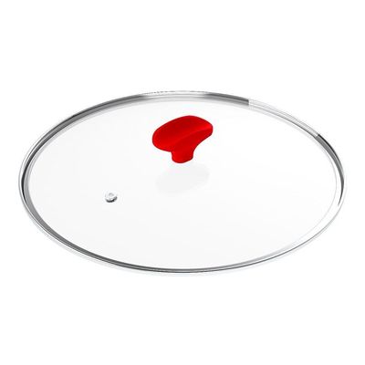 Tampa De Vidro Ichef Polishop - Shark Series - 24cm - Vermelha | Vermelho