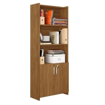 Conjunto Para Escritório 2 Peças Com Mesa E Armário Freijó Notável Móveis Freijó