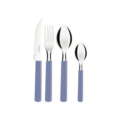 Faqueiro Tramontina Gamboa Lâminas Aço Inox Azul 16 Peças Tramontina