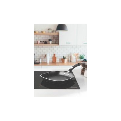 Bistequeira Mônaco Induction Alumínio Revestimento Antiaderente Starflon Preto 24 Cm 1,5l