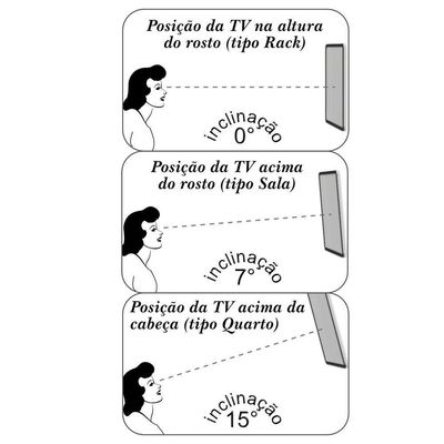 Suporte Universal Inclinável Anti Furto Tv 10" A 65" Preto